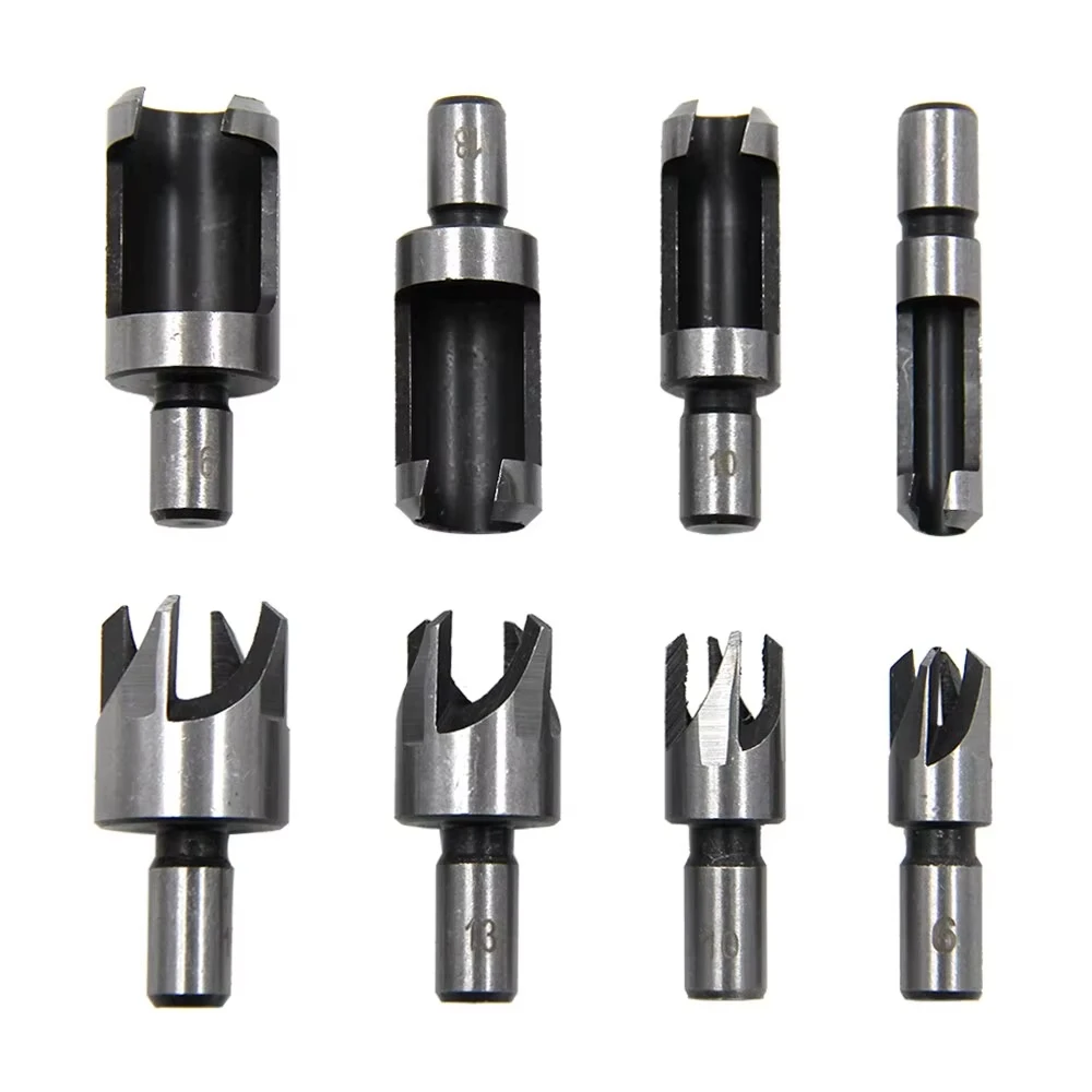 4pc runde Griff Barrel/klaue Typ Holz Stecker Bohrer Holzbearbeitung Loch Opener Reiben Bohrer Entfernung Werkzeug Schneiden werkzeug Set
