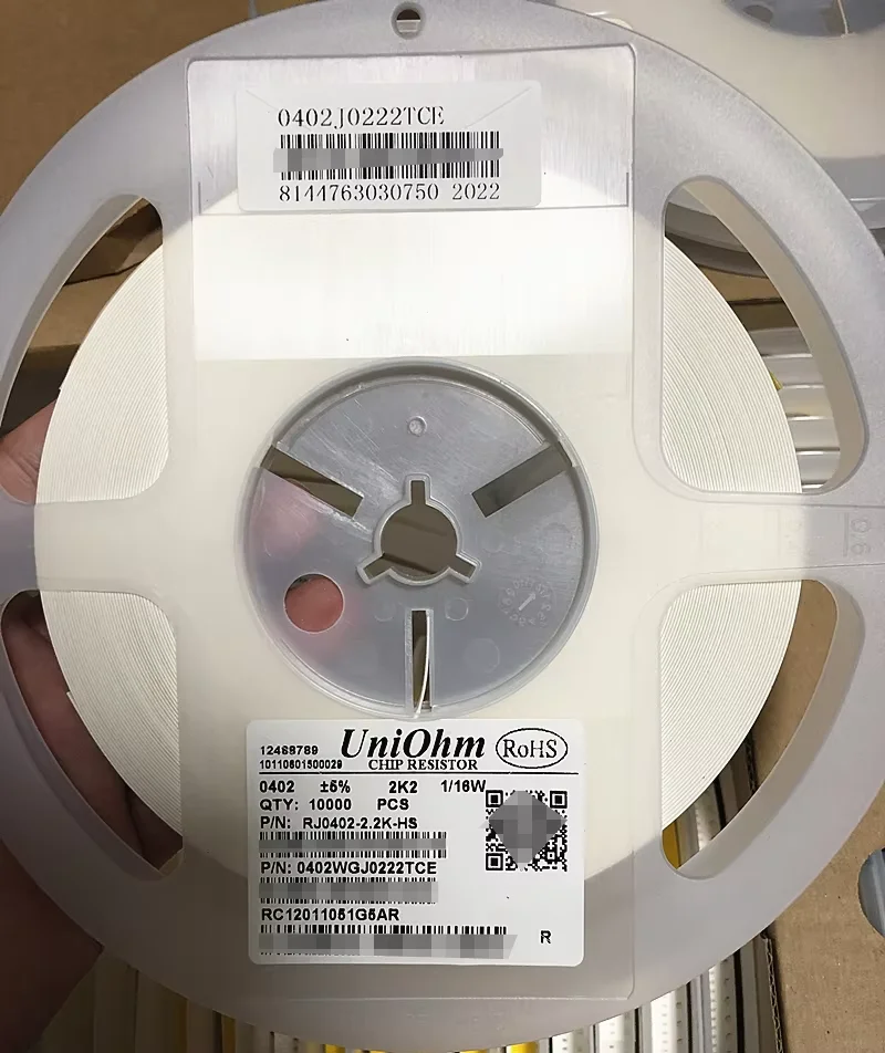 (10000pcs/disk) 0402 Patch resistance element 2.2K precision 5% J grade 2.2kω 0402WGJ0222TCE