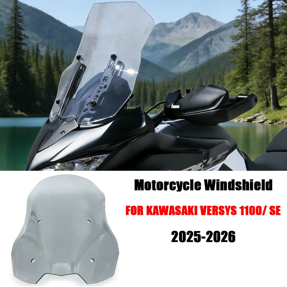 FOR KAWASAKI VERSYS 1100/ SE 2025- 2026 Modification Windshield VERSYS 1100/ SE Motorcycle Dedicated Front Windshield Raised And