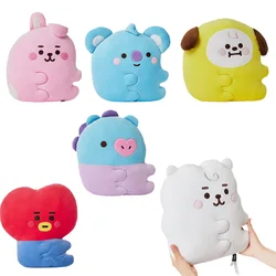 New Bt21 Kawaii Anime 30Cm Tata Rj Cooky Plush Pillow Cute Cartoon Koya Shooky Mang Side Pillow Girls Gifts