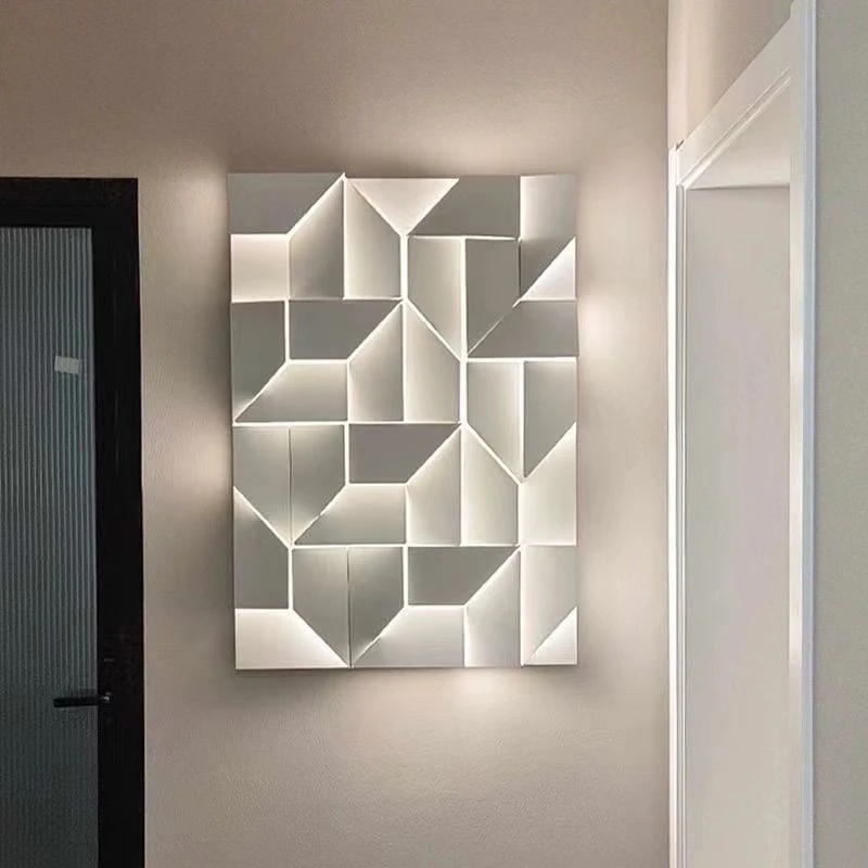 

Modern Led Wall Lamp Geometric Iron Wall Sconce Bedroom Living Room Home Decor Light Fixture Corridor Art Decorative Lighting