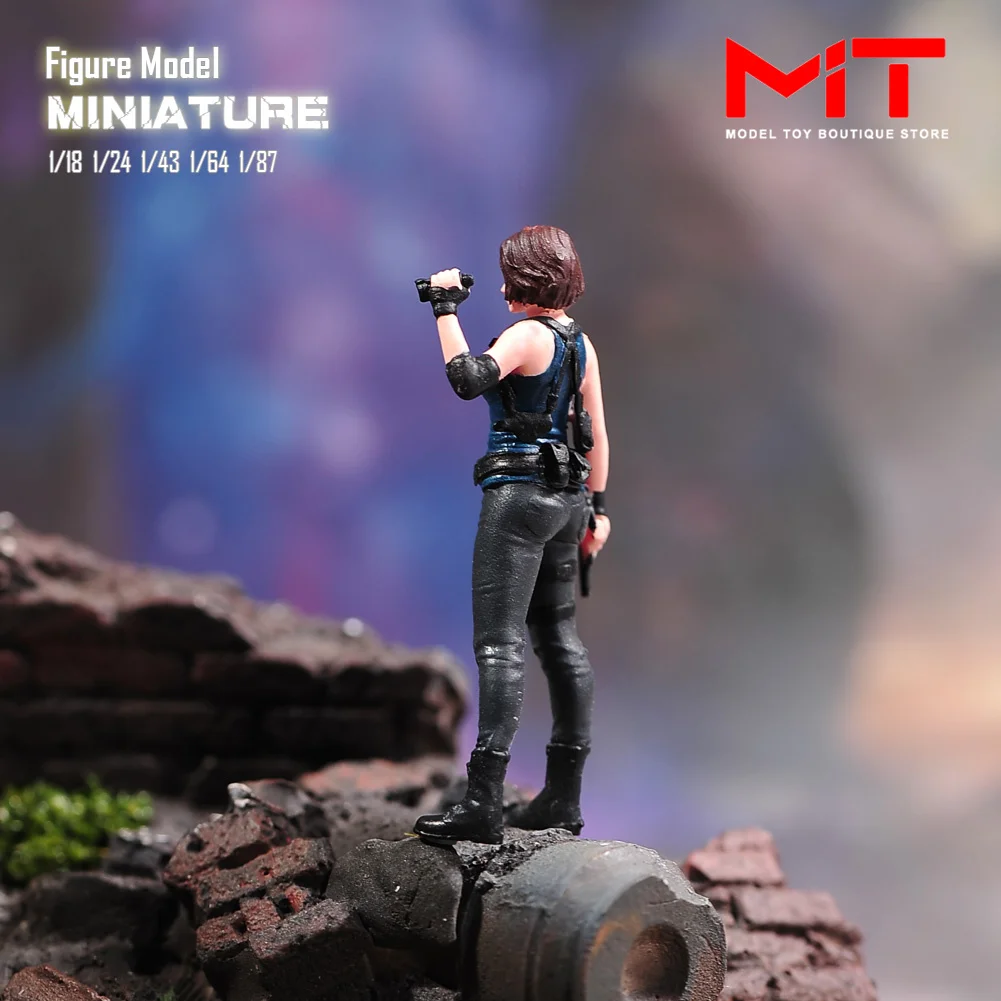 رسمت المنمنمات 1/87 1/64 1/43 1/24 1/18 الشعر القصير النساء مغامرة الوقت دمية صغيرة نموذج المشهد الدعامة ديكور تمثال ديوراما