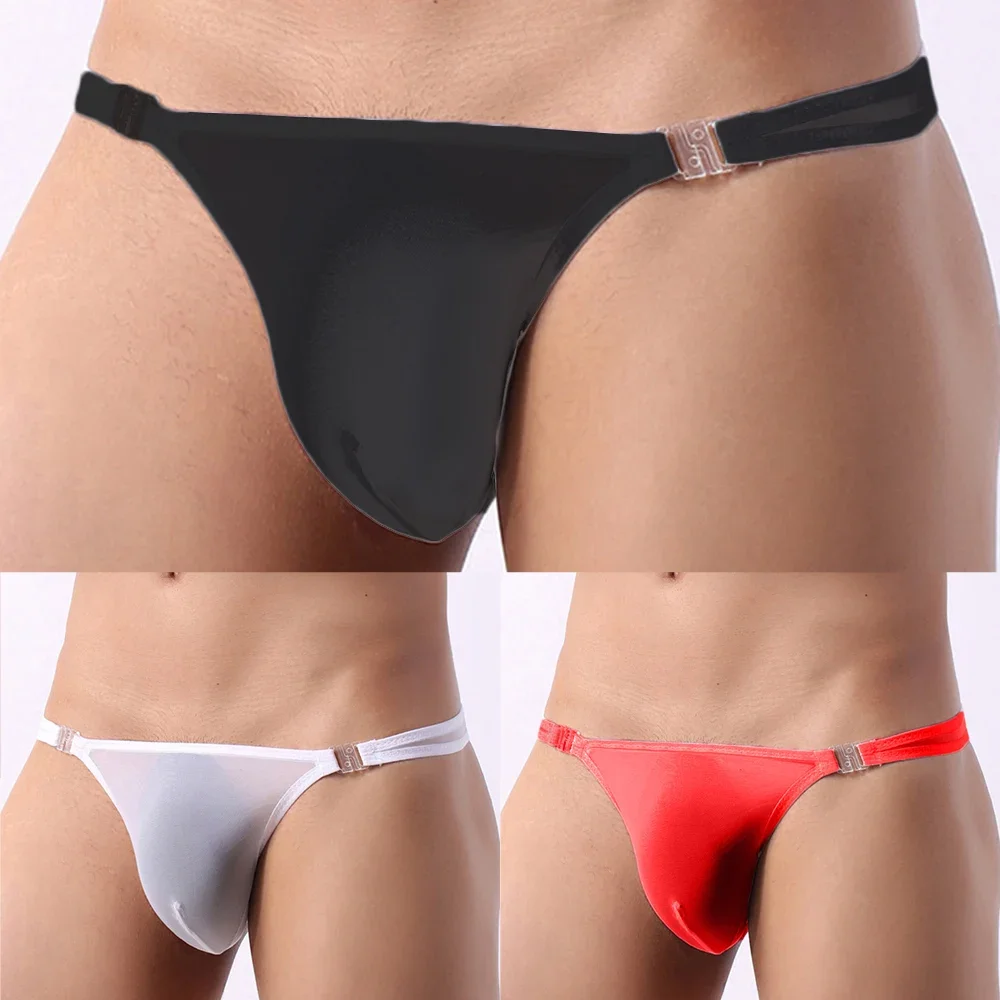 

Men's Sexy Low Waist Briefs Button Pouch Panties Thin Breathable Knickers Seamless Elastic Underwear Hombre Jockstrap