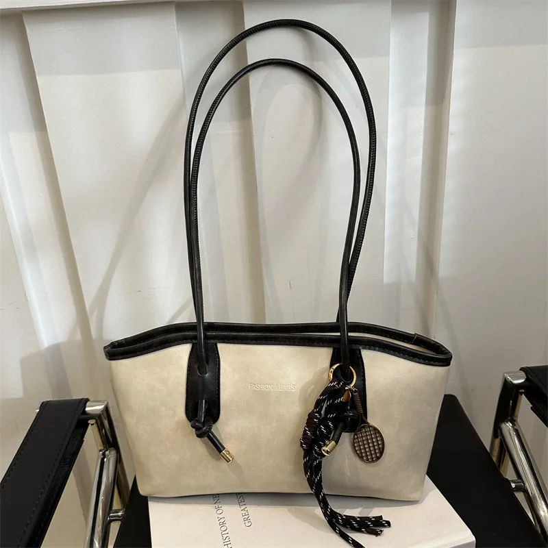 Ladies Large Capacity Crescent Bag Black, White, Brown, Coffee Convertible Shoulder Tote Bag Spacious Work, Travel, Everyday Use