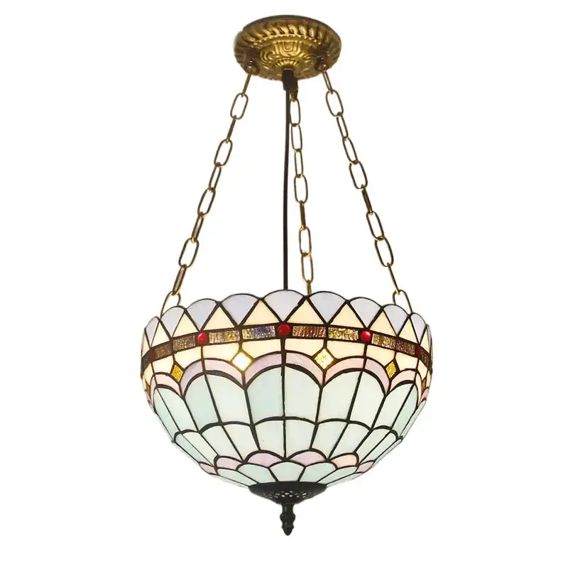 

12inch 30cm Tiffany Stained Glass Sea Air Anti-chandelier Aisle Corridor Entrance Balcony Victorian Pendant Light