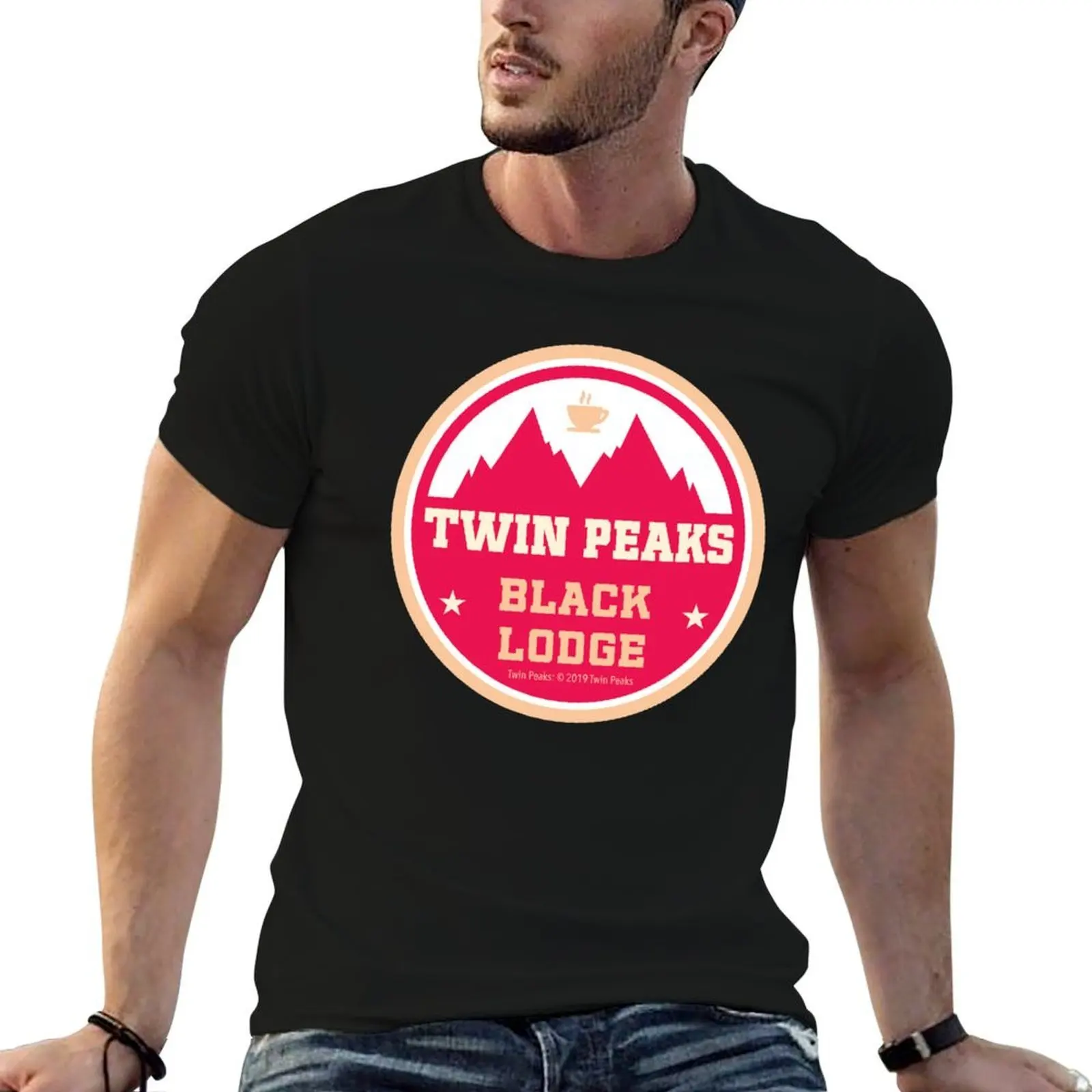 

man man Twin t Lodge for T-Shirt shirts cotton for Black man t-shirt tshirt pack black package plain cotton Peaks