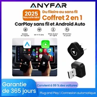 Nuevo adaptador inalámbrico CarPlay Android Auto Dongle USB Mini caja inteligente Plug And Play Universal para VW Toyota Nissan Honda Ford Benz