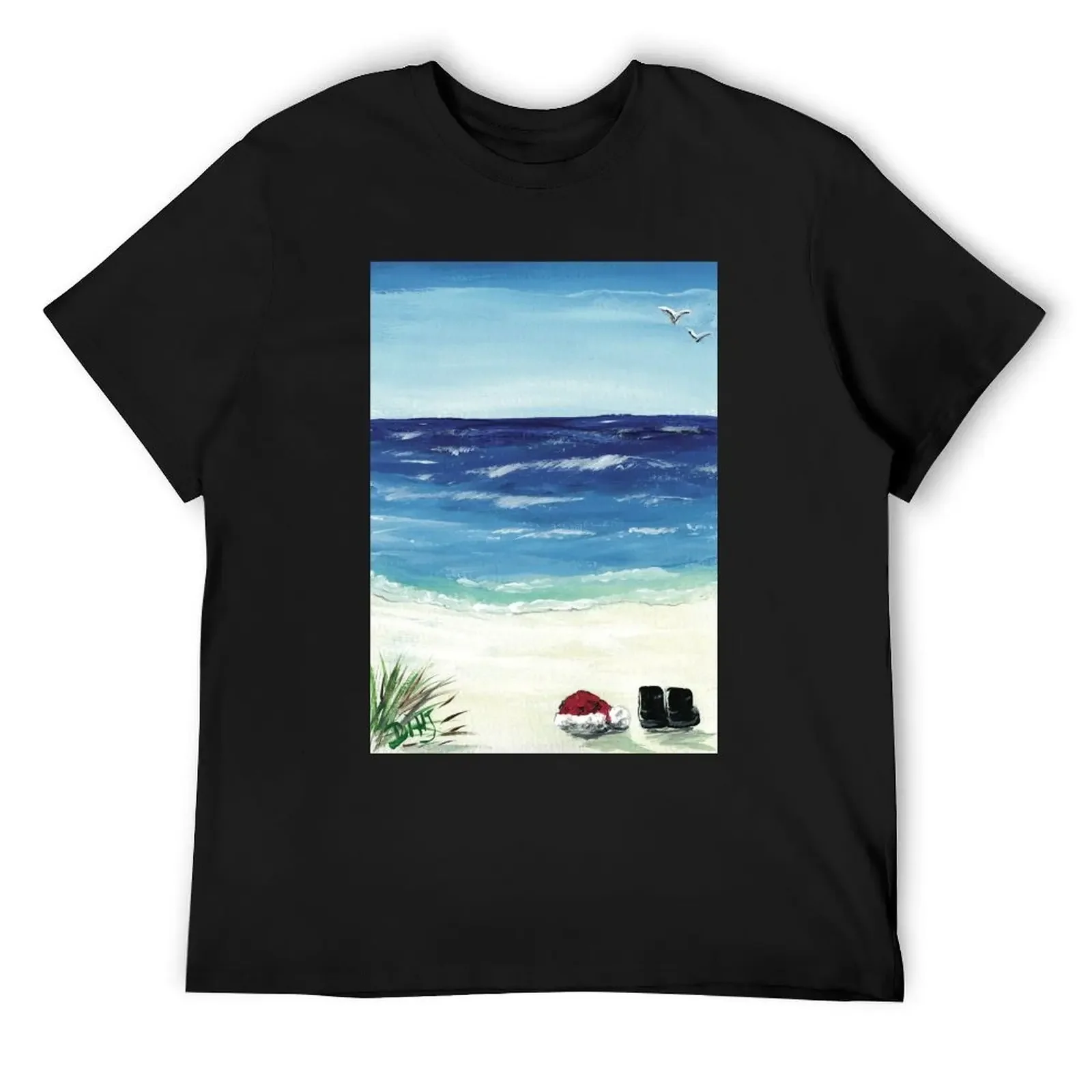 Aussie Christmas Beach T-Shirt tops graphic tee shirt graphics shirts men