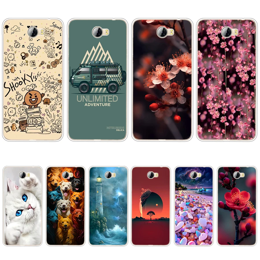 S5 colorful song Soft Silicone Tpu Cover phone Case For Huawei Y5 II