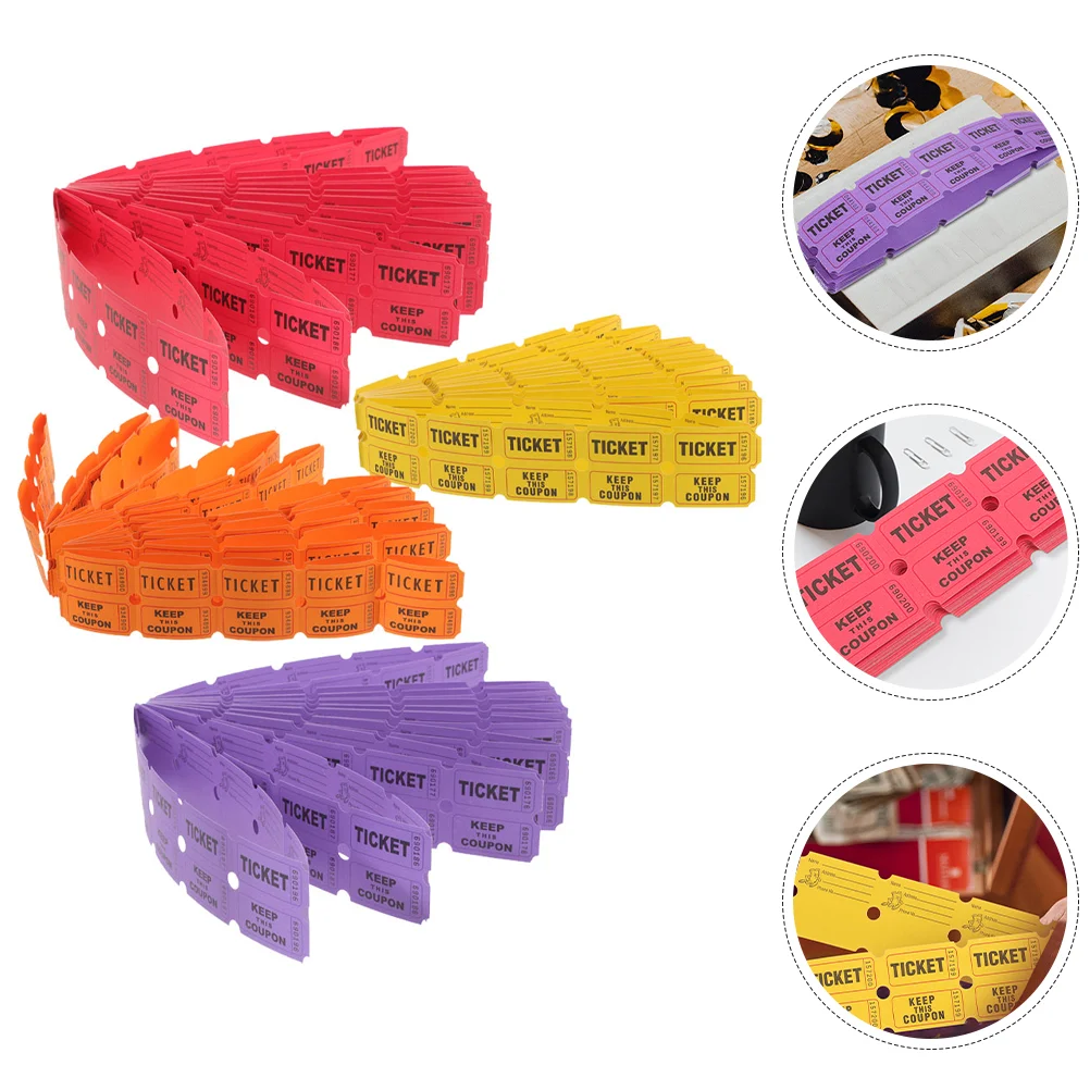 400Pcs Paper Raffle Tickets Events Tickets Labels Universal Tickets Paper Tickets for Festival Game game raffle tickets