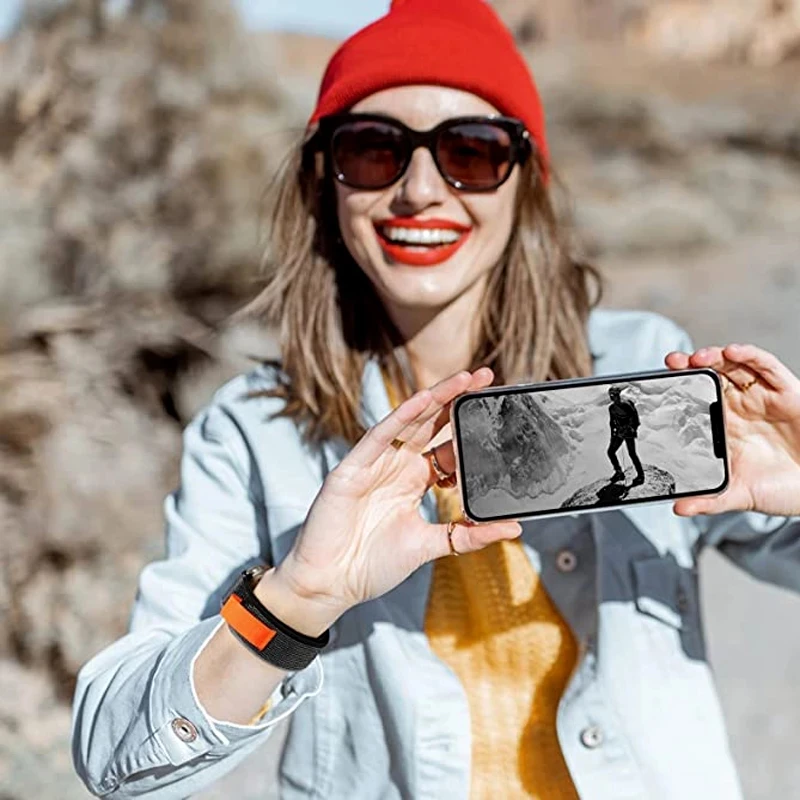 Trilha de Loop Banda Esportes Nylon Strap para Samsung Galaxy Watch4 40mm 44mm Clássico 42mm 46mm / Watch5 Pro 45mm pulseira Pulseira