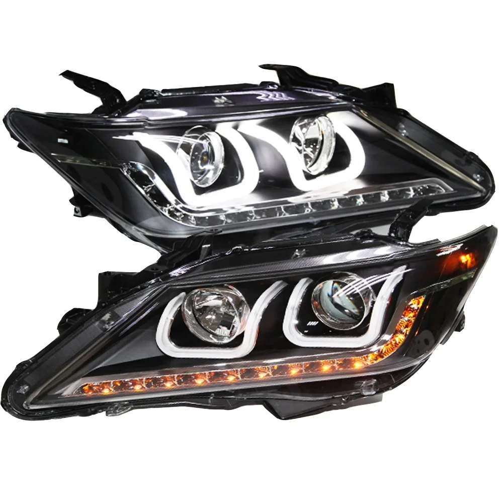 Aurion Camry LED Head Light Black Color 2012-2013 Year For Toyota