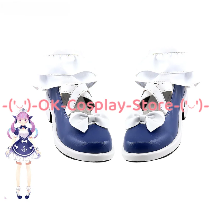 

Minato Aqua Cosplay Shoes Vtuber Cosplay Prop Halloween Carnival Boots PU Leather Shoe Custom Made