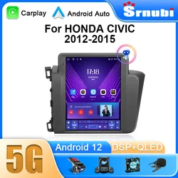 For HONDA CIVIC 2012-2015 Android 12 Car Radio Multimidia Video Player Navigation Carplay 2 din GPS Head Unit Stereo 9.7