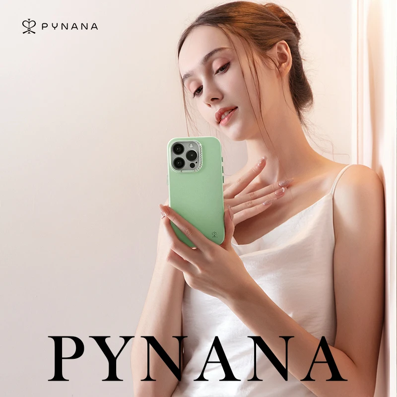 PYNANA Starry Series Green Case For iPhone 15 14 Pro Max Official Case For iPhone 15 14 Pro Sparkling Crystal Designs Phone Case