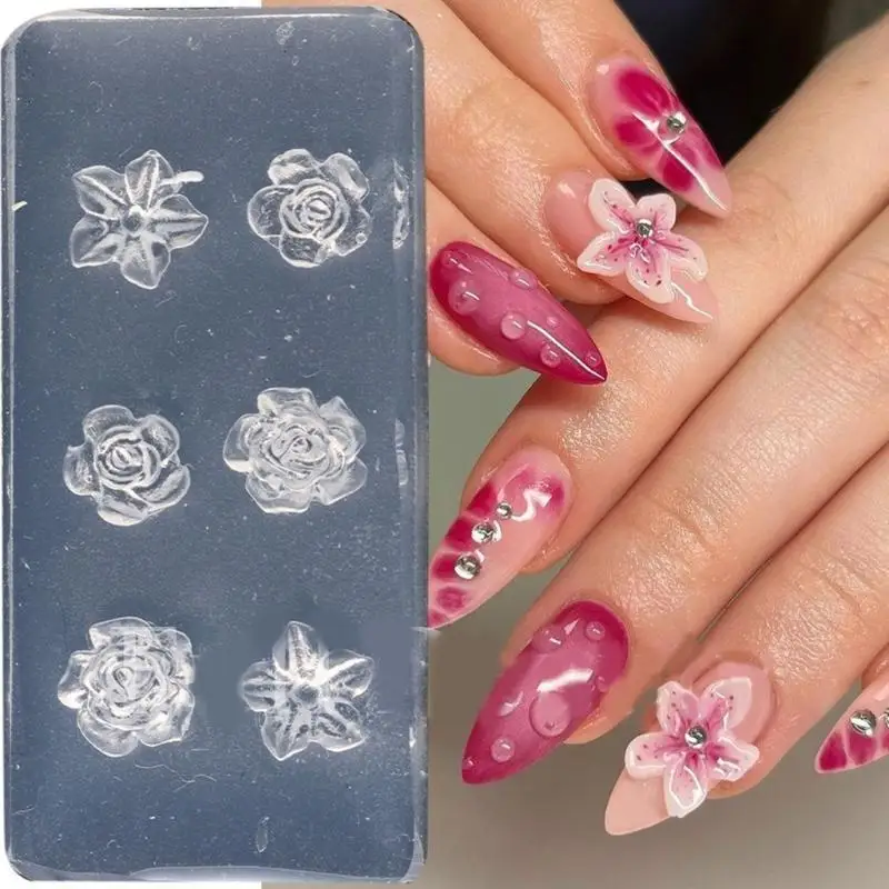 10PCS Decorative Mold Flower Silicone Texture for Various Types