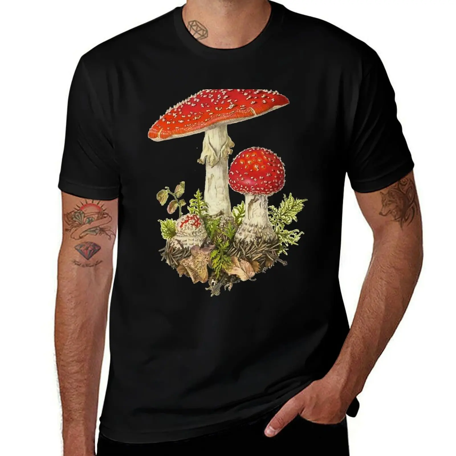 

Amanita Muscaria T-Shirt t shirts for man cotton funny black cotton t-shirt plain for man package T-Shirt