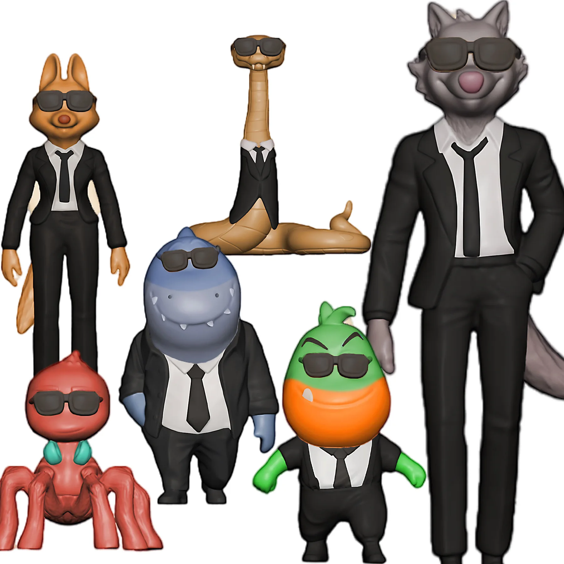 Hot Foxington Wolf Snake Action Figure Beeldje Kat Webs Collectible Toys Trendy Kantoordecoratie Anime Manga Randmodel