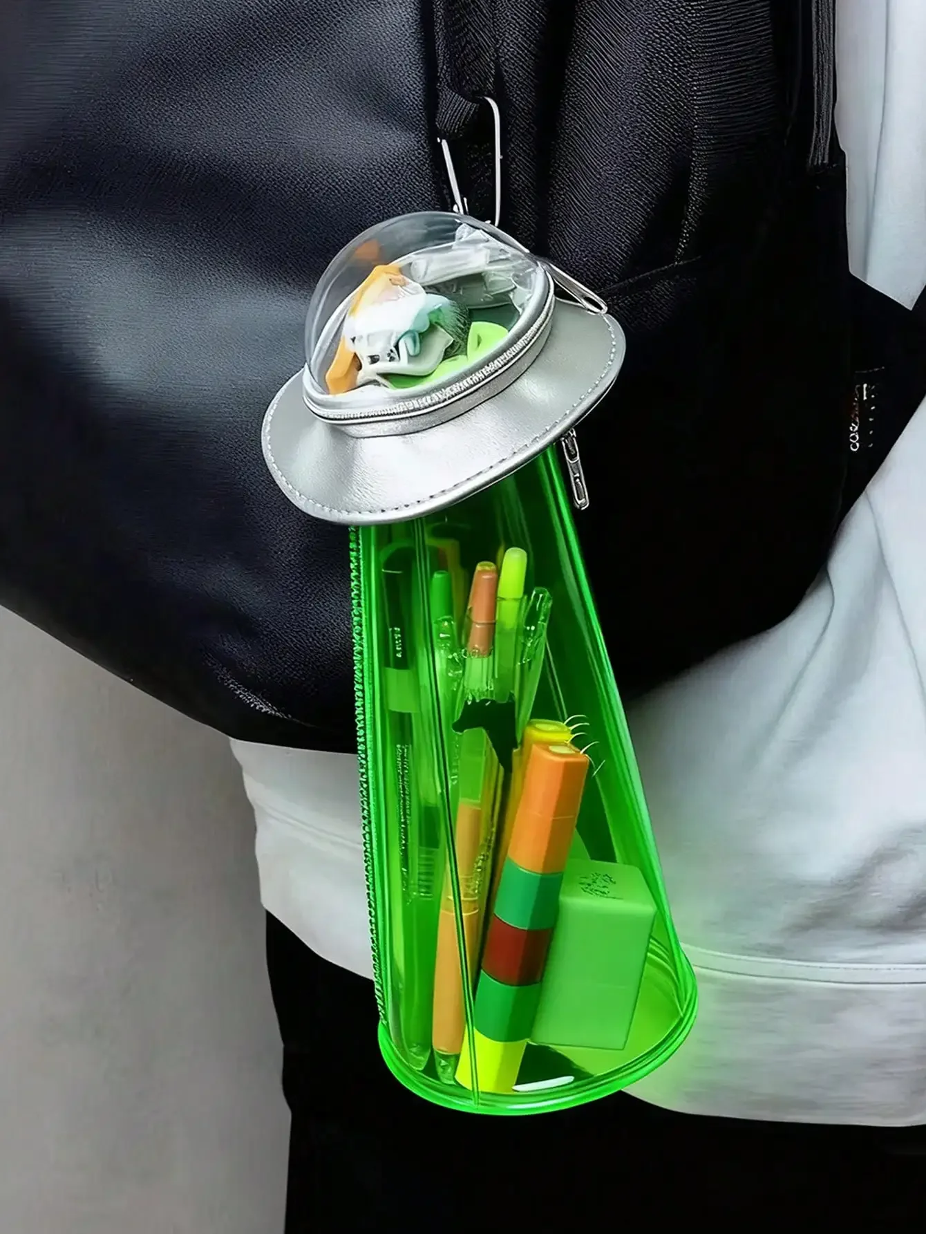 

Креативный пенал-косметичка в форме НЛО, сезонный настольный органайзер, забавный пенал-космический корабль НЛО