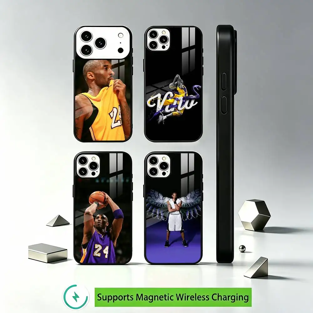 Kobe B-Bryant 24 Basketball   Phone Case For iPhone17,16,15,14,13,12 Plus,Pro Allows magnetic wireless charging