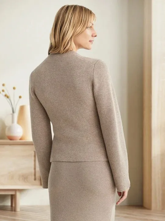 Truien Truien Vesten Dames en met crop top samen Gedraaid garen Textuurontwerp Normaal lijntekeningen Veelkleurig Frans sexy