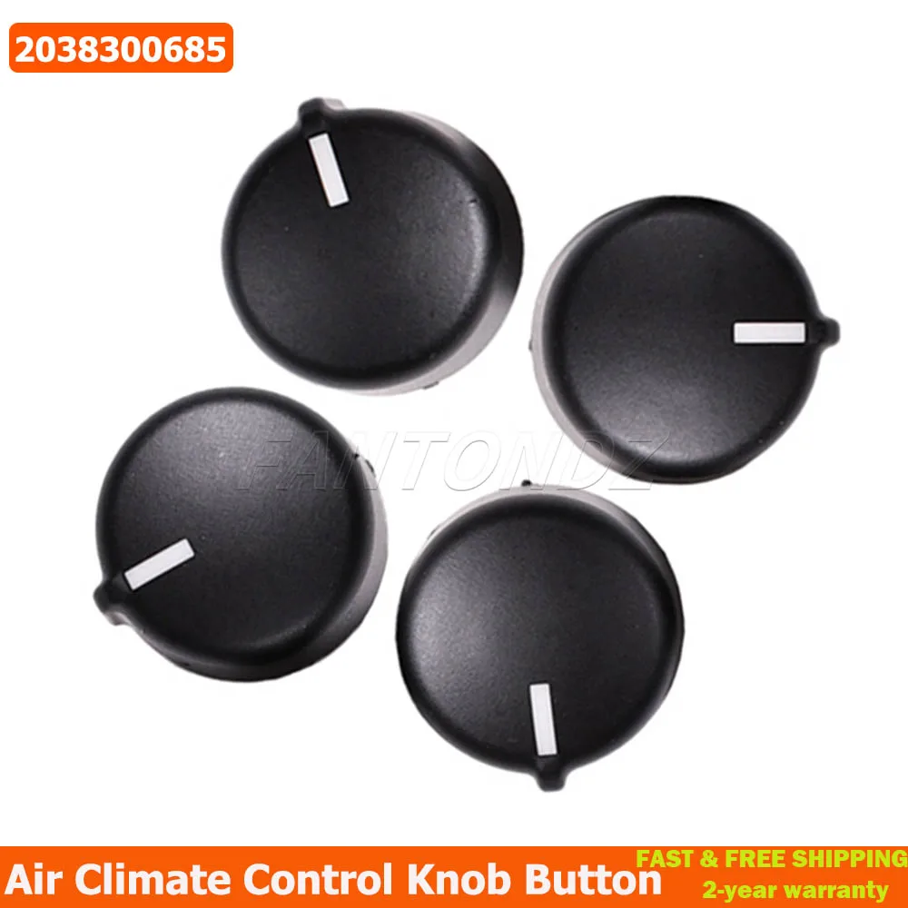 Para Mercedes Clase C W203 C320 C240 C230 2038300685   A 2038300685   Perilla del botón de control del aire acondicionado climático 4 piezas