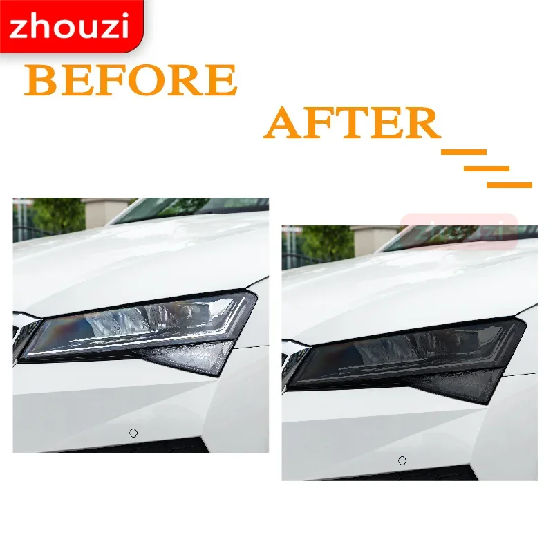 2 قطعة لسكودا سوبيرب 3 3 فولت B8 2015-On سيارة العلوي تينت الأسود طبقة رقيقة واقية حماية شفافة ملصق من البولي يوريثان الملحقات #2