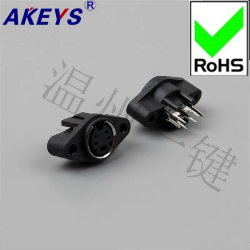 10 PCS MDC-4-09 with ear round large keyboard plug DIN socket S Terminal 4-pin four-core socket mother Head