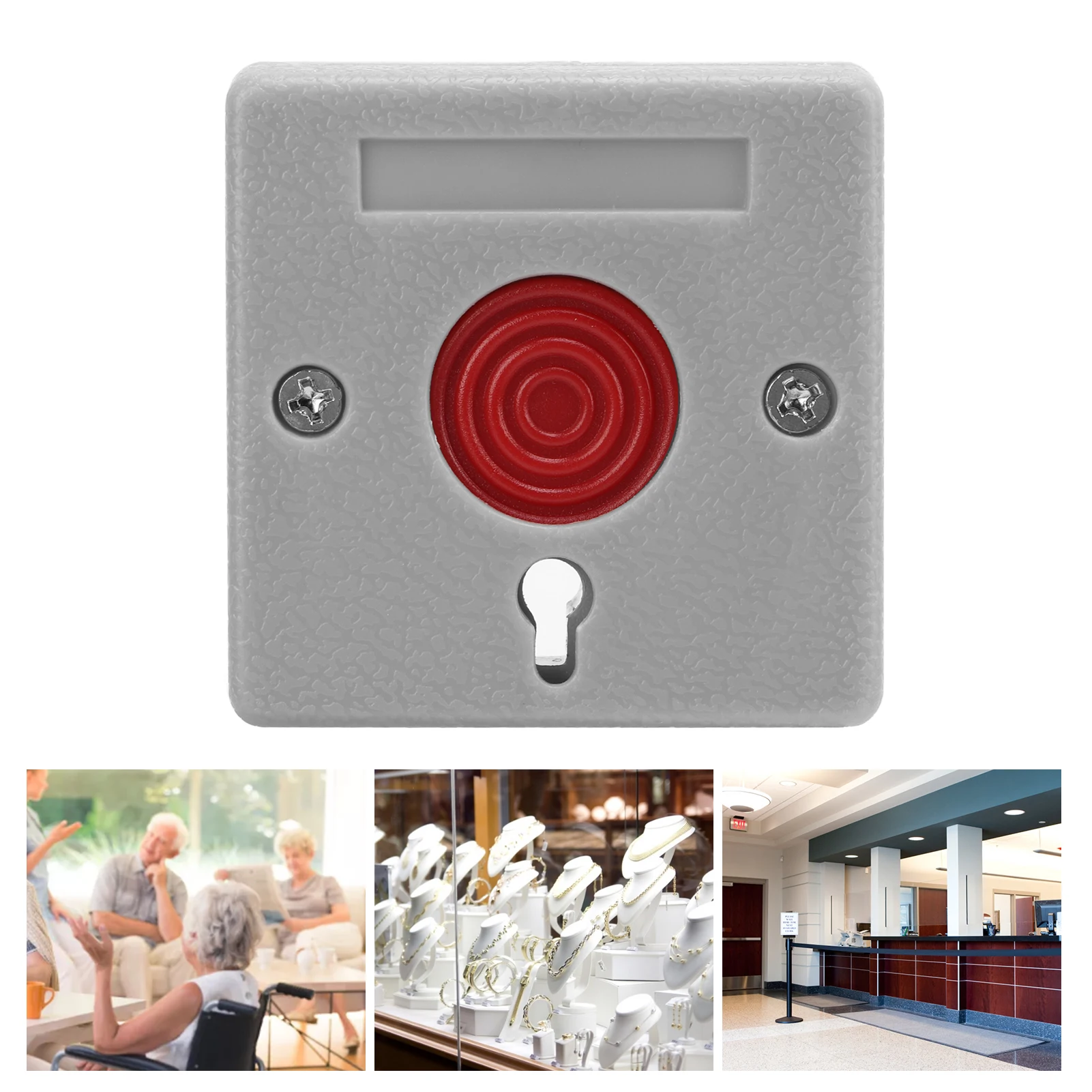Button Alarm Emergency Button Outdoor Alarm Panic Button  ABS Anti Theft Safe Emergency Equipment for Nursing Homes Banks
