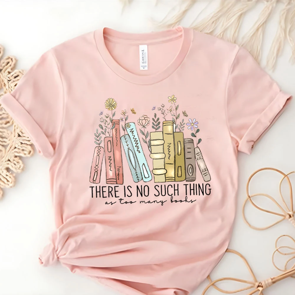 Bookish T-shirt Bookish Boho Wildflower Book Reading Tee Gift for Teachers Book Lover Birthday It's A Lovely Women Clothing Y2K