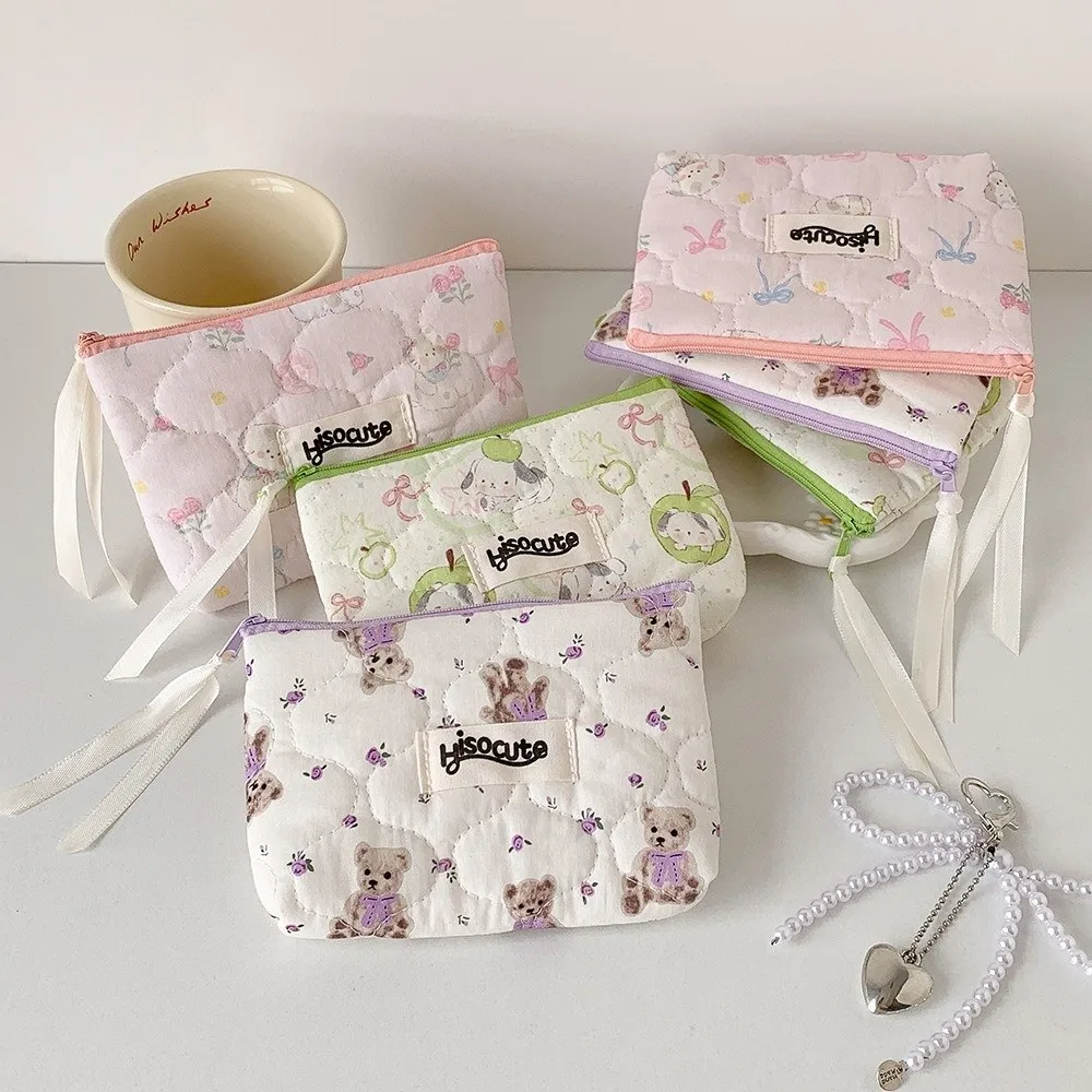 

Bowknot Bow Stationery Bag Sweet Lace Desktop Storage Korean Style Pencil Case Pink/Purple Ins Style Bow Pencil Pouch Children