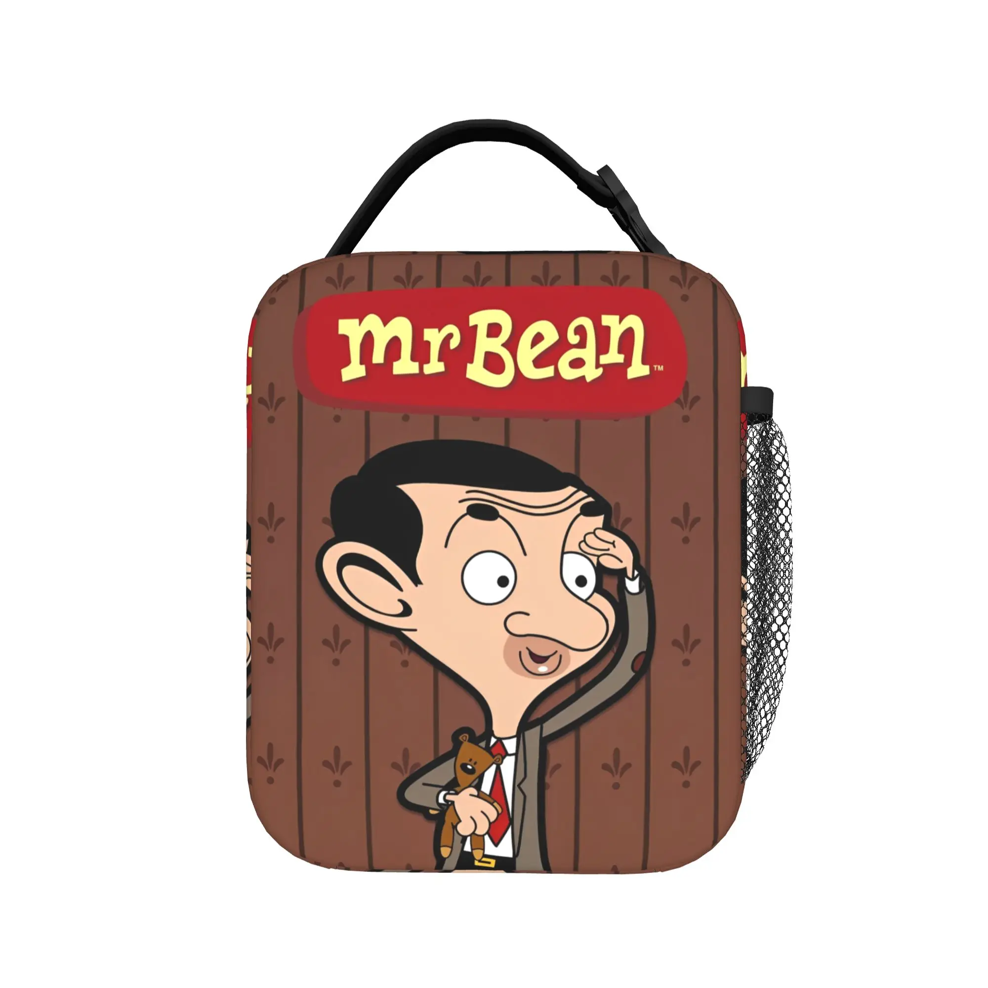 Mr Bean  Cartoon Insulated Lunch Bag Thermal Bag Reusable,Meal Container  Large Tote Lunch Box Food Bag School  Travel