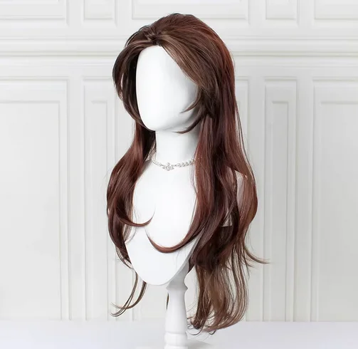 Game Sally face Sallyface Larry Wigs 65cm Long Brown Styled Heat Resistant Hair Cosplay Costume Wig