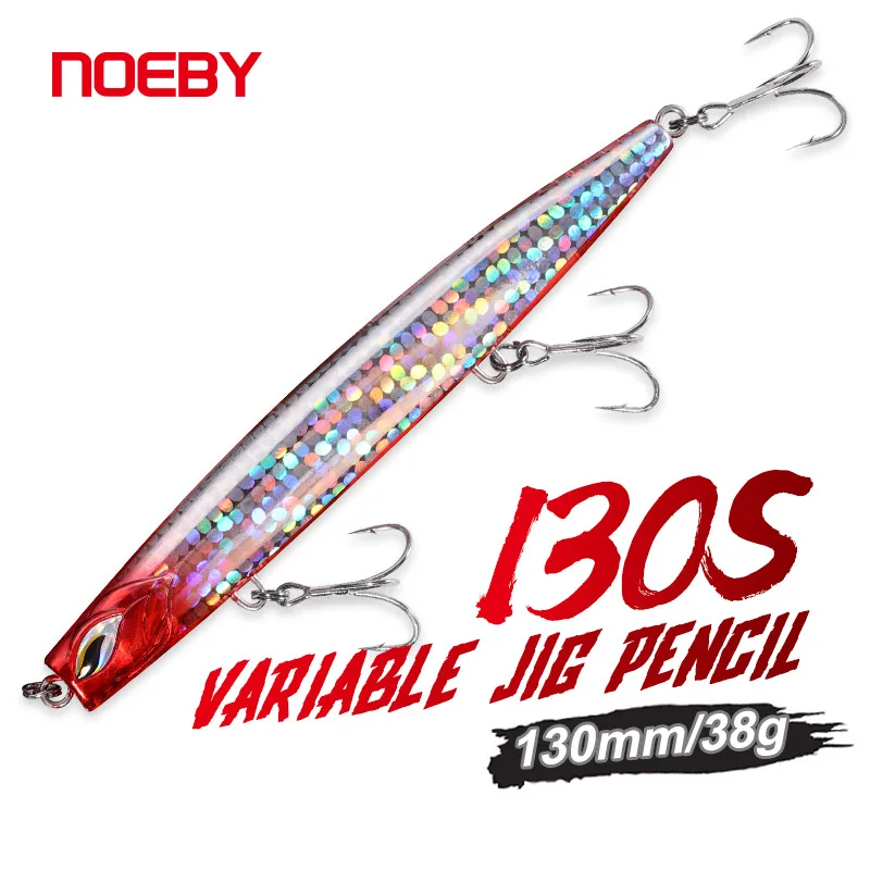 Noeby Stickbait Jig Pencil Angelköder 130mm 38g Variabel Sinkender Uferköder Künstlicher Harter Köder Salzwasser-Angelköder