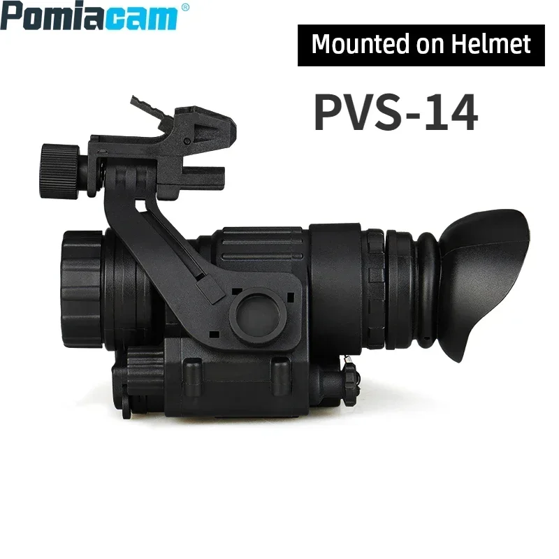 PVS-14 Head Mounted Patrol Hunting Infrared Night Vision, 2x28 Tactical Digital Monocular for Helmet, Built-in IR Illumination