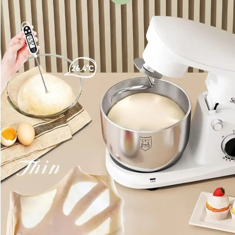Kitchen machine, household dough mixer, multi-functional dough kneader, egg beater, smart timer, fully automatic mixer