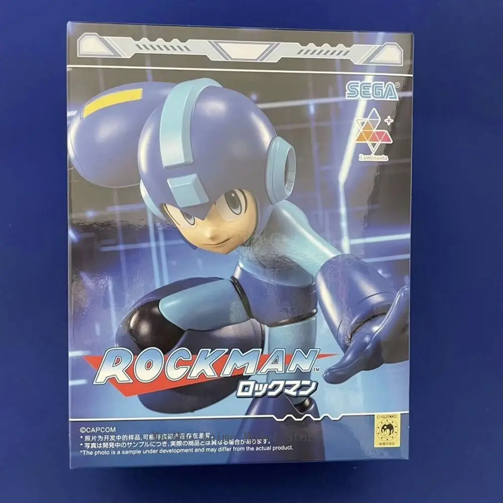 Em estoque original sega luminasta rockman série mega man 19cm anime figura modelo brinquedos colecionáveis presente de feriado