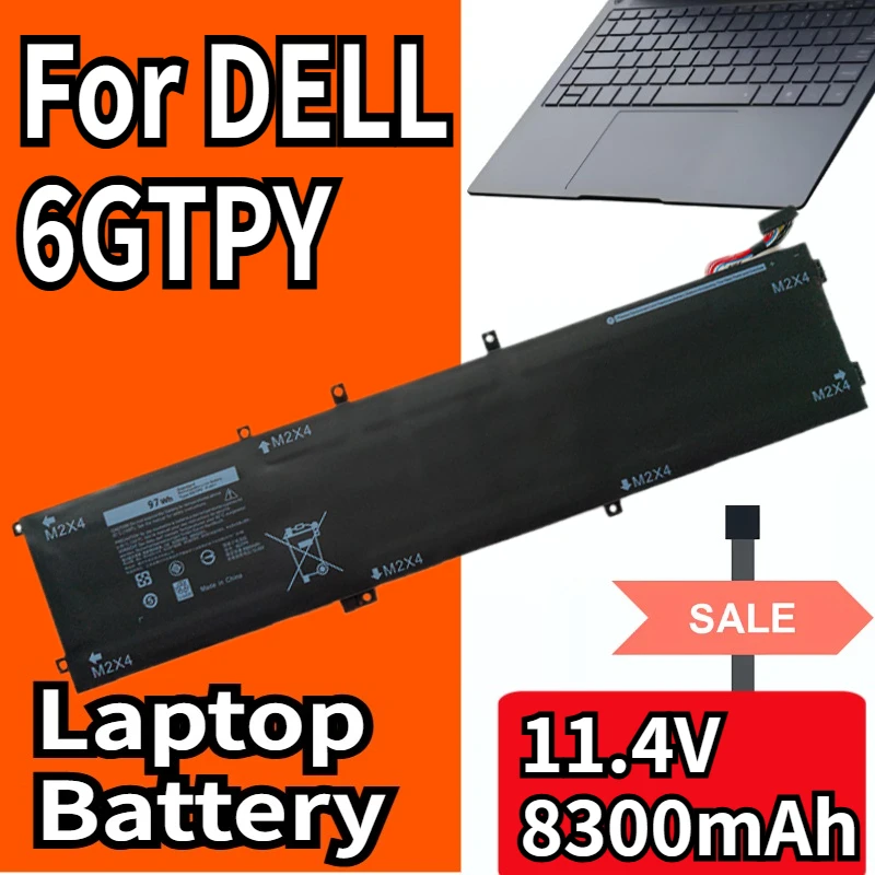 New 6GTPY Battery For DELL XPS 15 9570 9560 7590 For DELL Precision 5520 5530 Series Notebook H5H20
