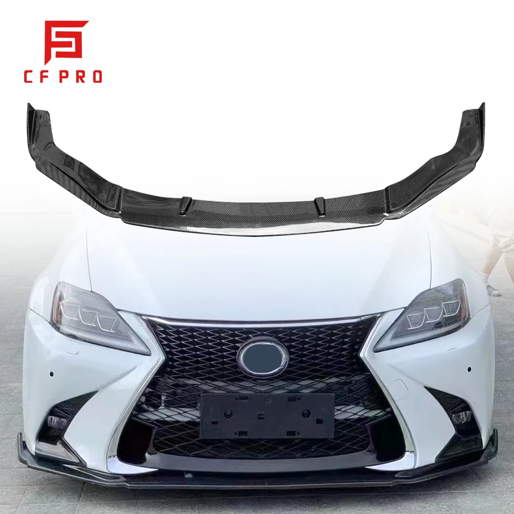 For Lexus GS Front Splitter Winglet Flaps Carbon Fiber Front Bumper Lip Splitter