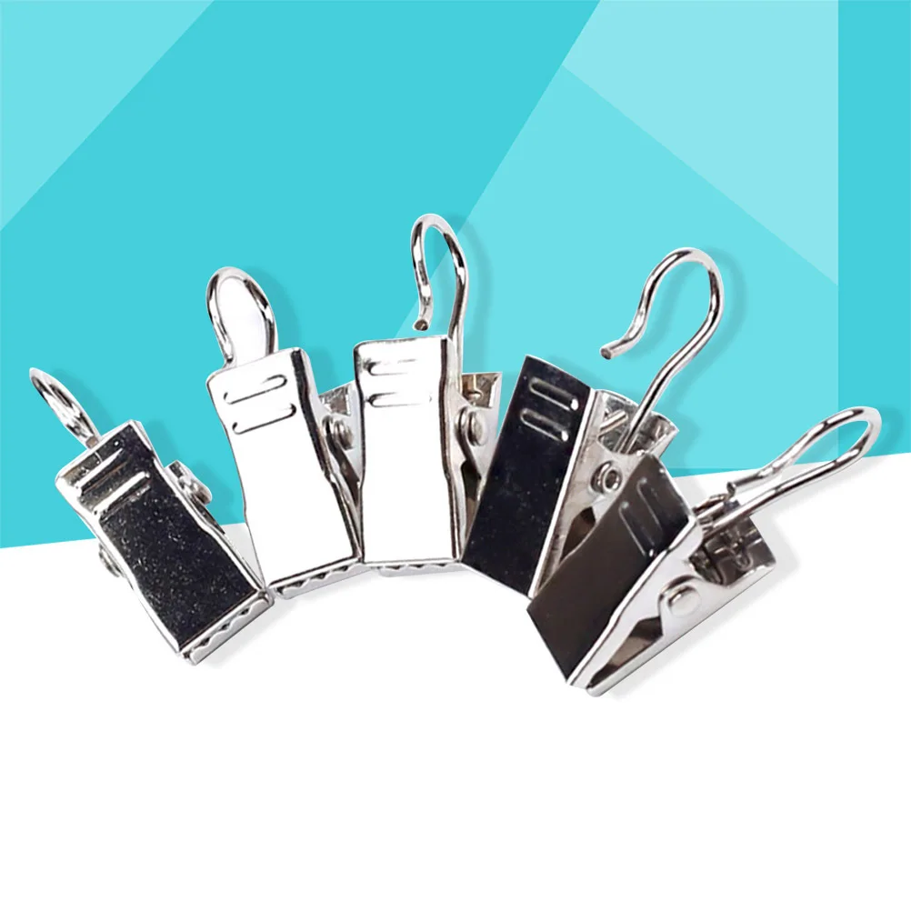 

60Pcs Iron Curtain Clips Easy Install Disassemble for Small Tab Curtains Metal Hooks Curtain Ring Drapery Rings