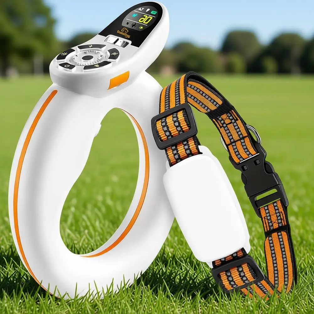 

Усовершенствованный ошейник для дрессировки с выдвижным поводком, дистанционный электронный ошейник 3200T, цветной экран, вибрация и стимуляция, водонепроницаемость IP67, США