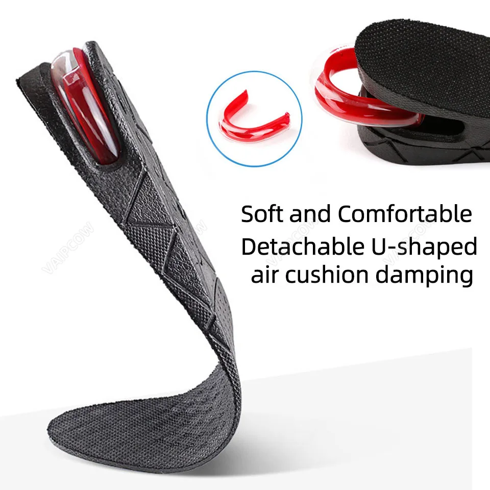 1pair 3-9cm Invisible Height Increase Insole Cushion Height Adjustable Shoe Heel insoles Insert Taller Support Absorbant FootPad