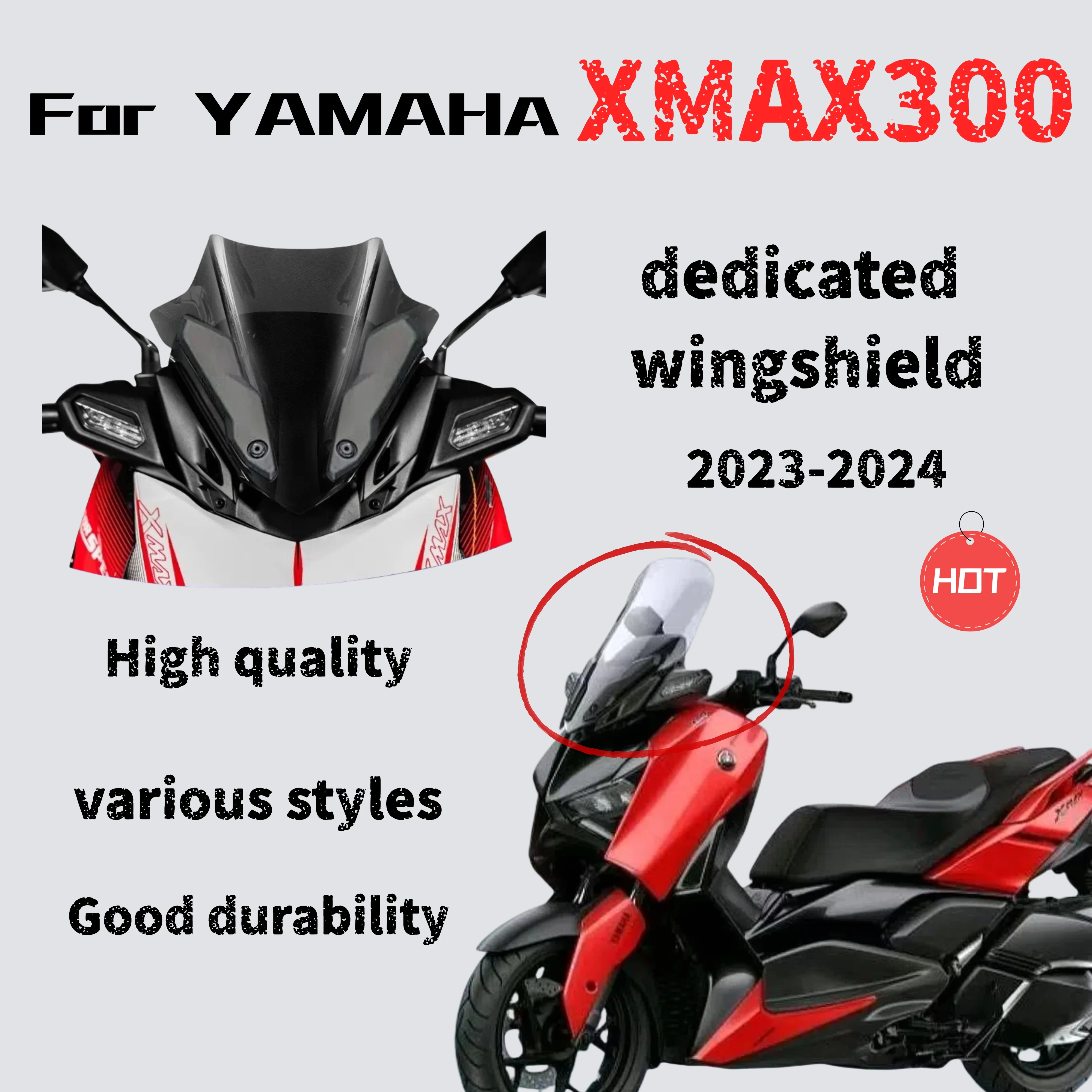 

Для (2023-2024) Yamaha XMAX300 модифицированное лобовое стекло, очки для соревнований, дефлектор, аксессуары
