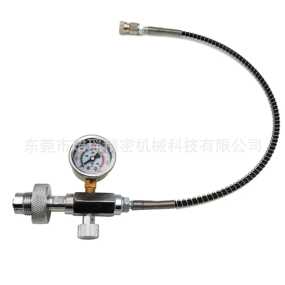 Submersible G5/8 Threaded Inflator Connector Airstrip 50cm Trachea Large To Small Valve