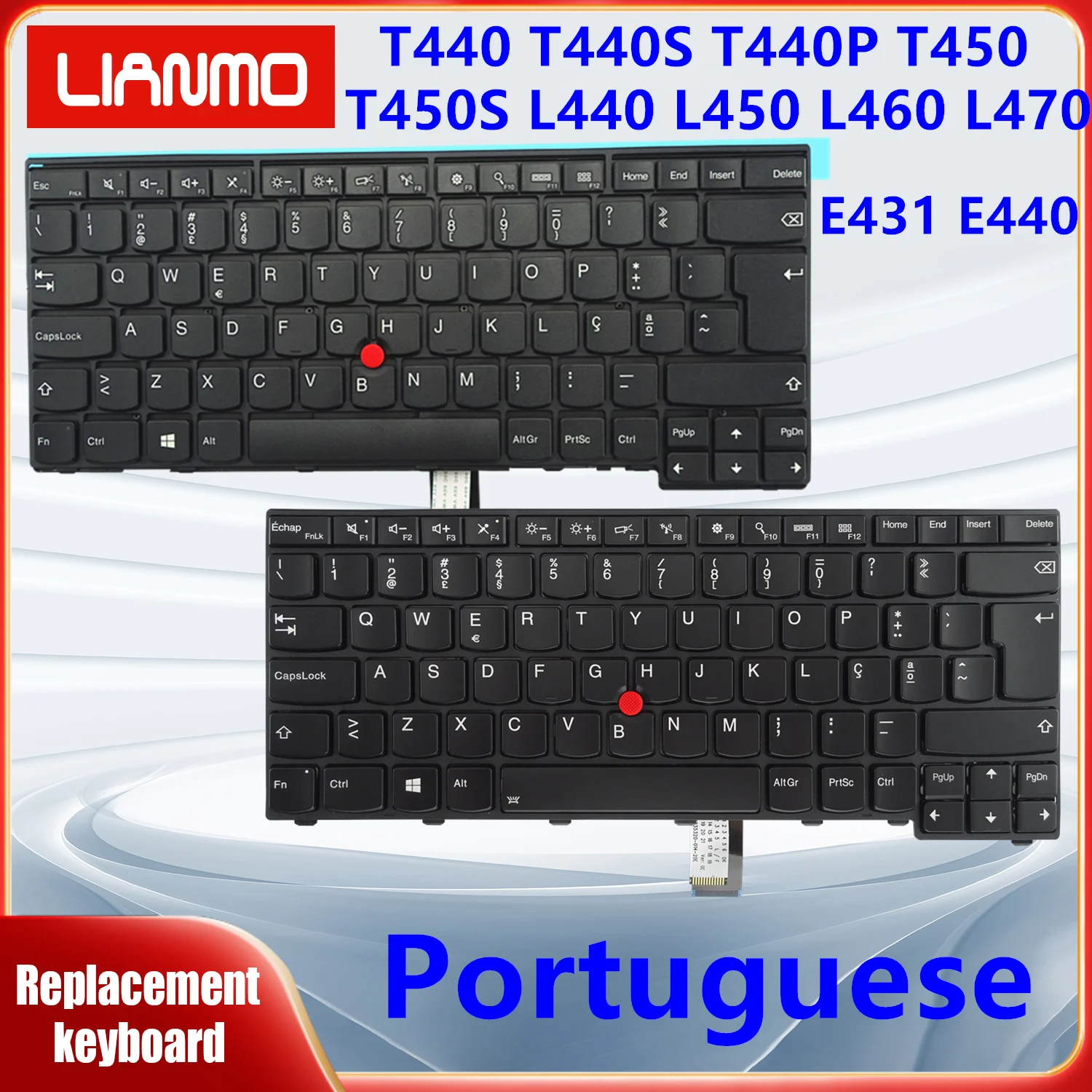 Teclado de notebook português adequado para lenovo thinkpad t440 t440s t440p t450 t450s t460 l440 l450 l460 l470 t431s e431 e440