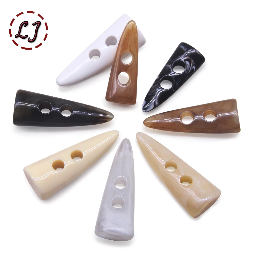 New 6pcs/lot Horn Buttons Decorative Sewing Crafts Clipping Buffalo Button For Clothes Handmade Women Overcoat Bag DIY