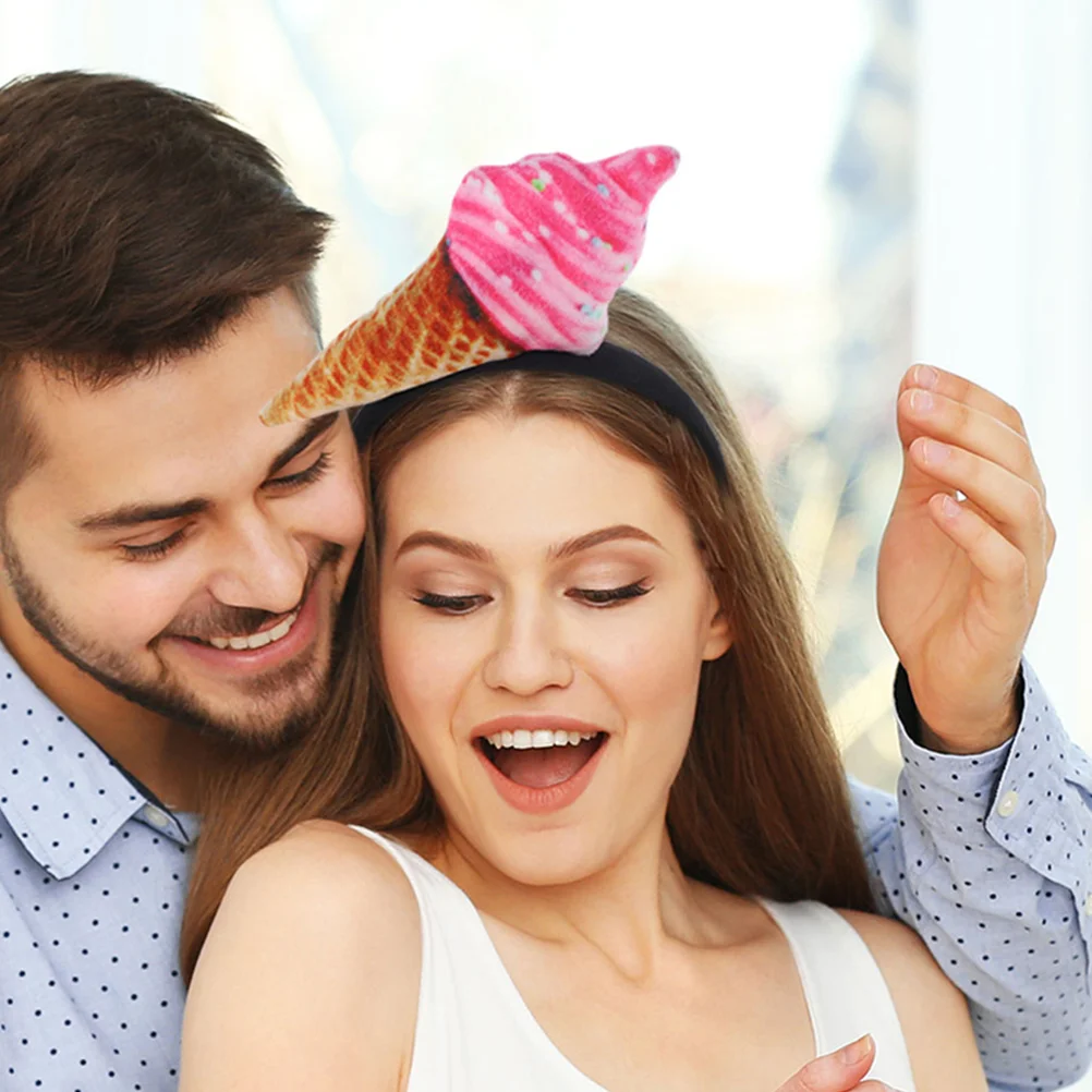 

2 Pcs Ice Cream Headband Maker Hair Accessories Women Holiday Headbands for Container Baby