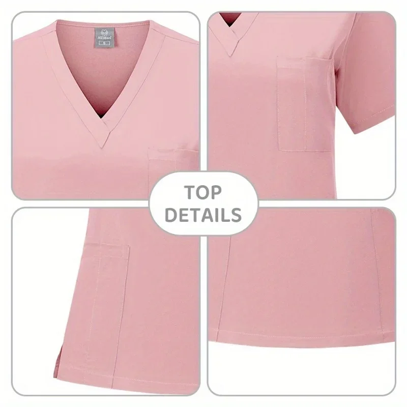 Chic & Practical: Women's Nurse System Hospital Staff Work Clothes Beautiful Brushing Set Featuring Top and Pants for Beauty