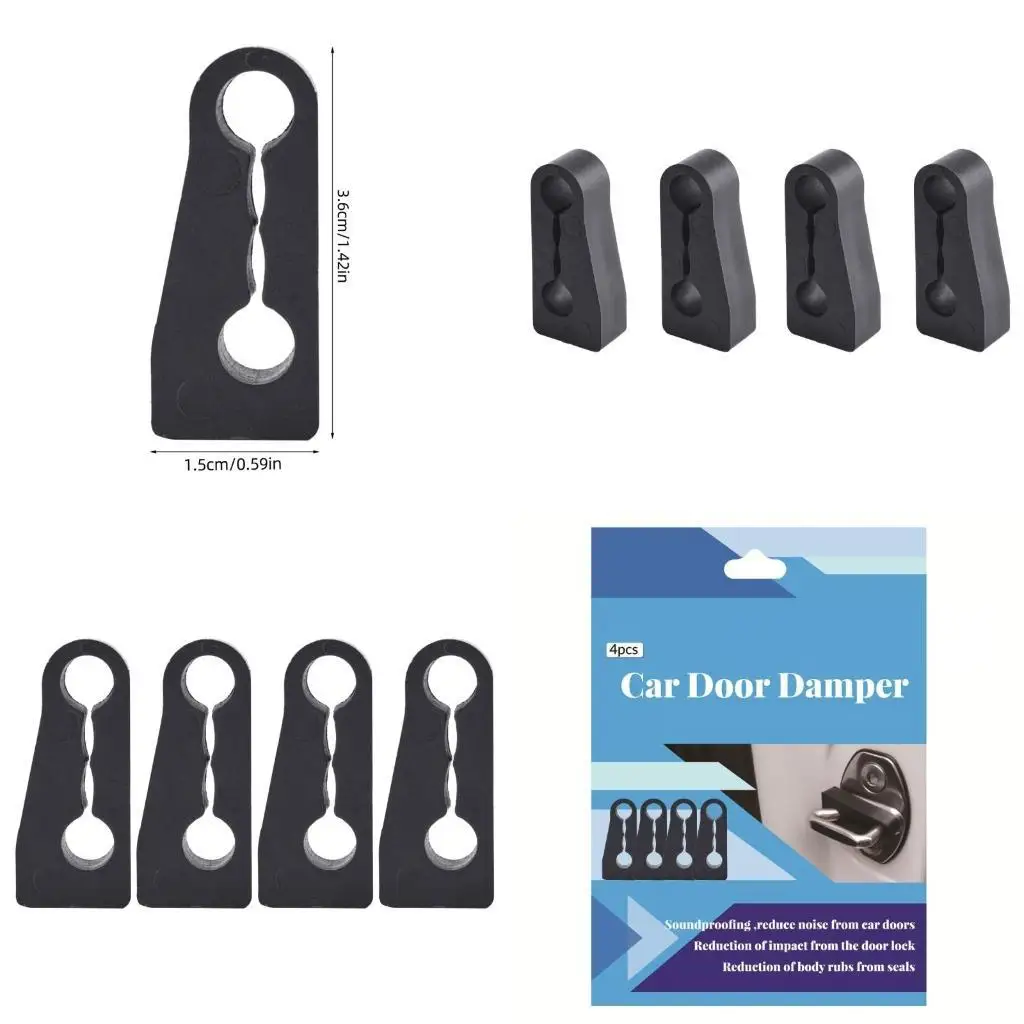 

31BC Car Door Lock Cushions Quiet & Long Service Solution Lock Sound Dampening Pads