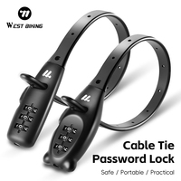 WEST BIKING 3-Digit Password Tie Lock Multipurpose Bicycle Electric Scooter Motorcycle Portable Anti-theft Bike Helmet Lock